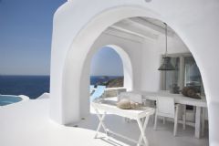 全白舒適的愛(ài)琴海(Mykonos)酒店簡(jiǎn)約酒店裝修圖片