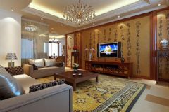中式風(fēng)格設(shè)計(jì)案例二中式客廳裝修圖片